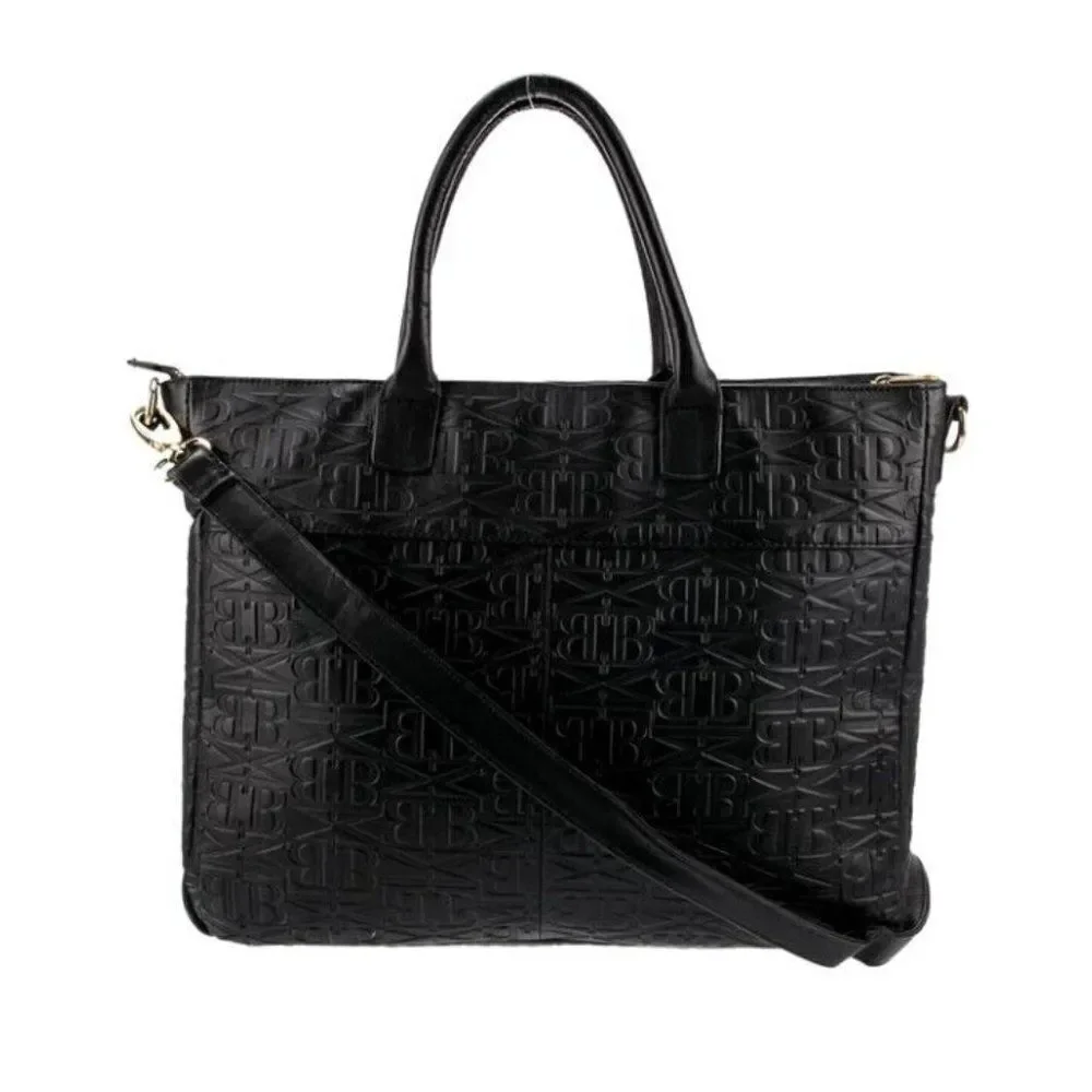 Badgley Mischka Debossed Handle Bag